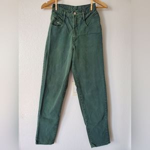 Vintage Steel Jeans Green High Rise Straight Jeans